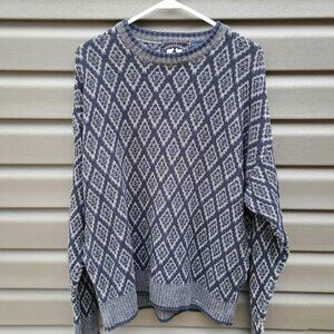 WOODS AND GRAY MENS SWEATER BLUE & GRAY  SIZE LARGE